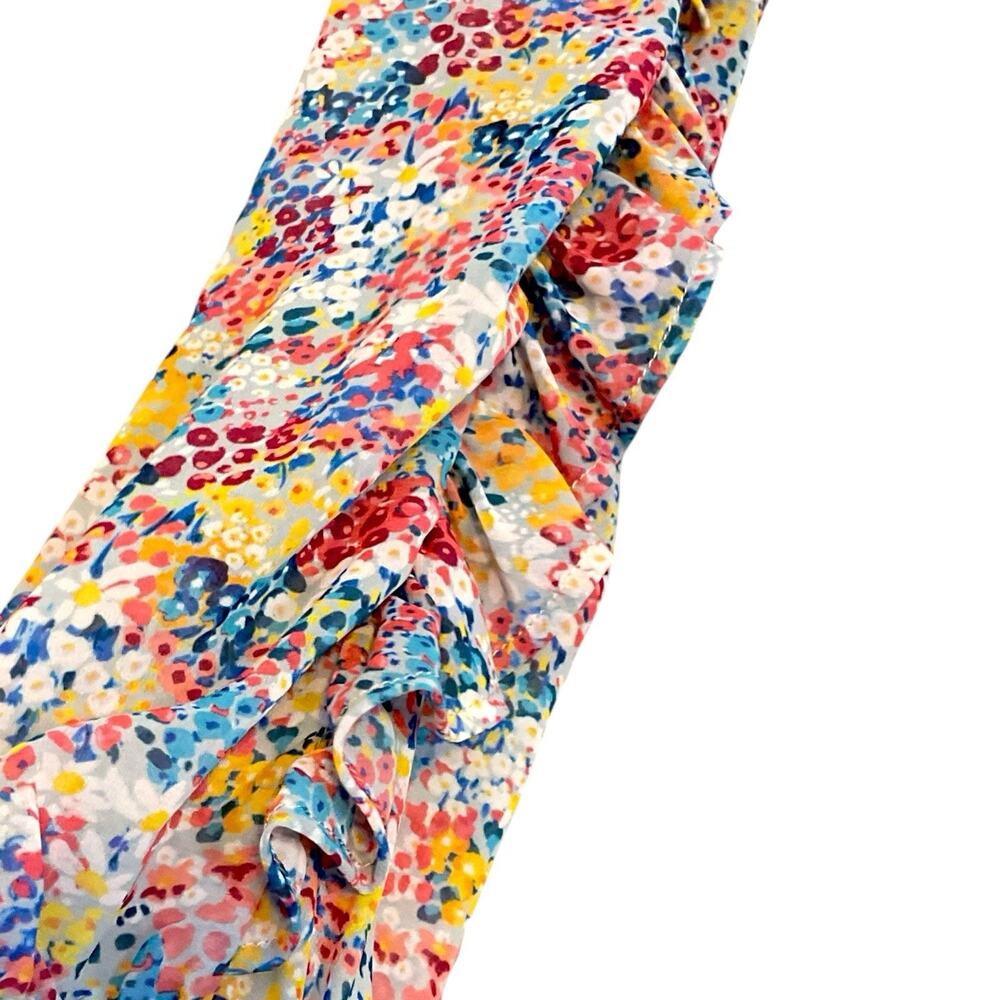 Zara Dress Womens Size XS Tie Neck Ruffle Mini Floral Romantic Boho Peasant - Picture 7 of 14